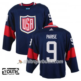 USA Tröja Zach Parise 9 World Cup 2016 Barn Blå Premier